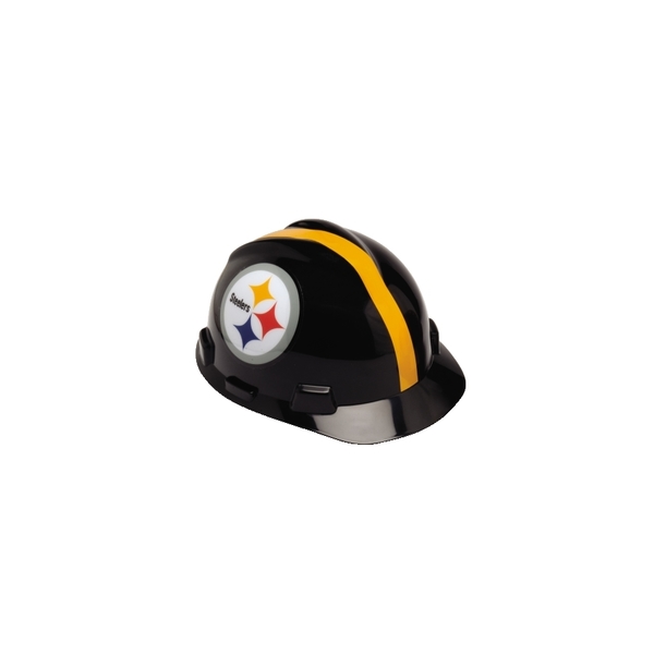Msa Safety HARDHAT CAP, V-GARD, 1-TOUCH, NFL PITTSBURGH STEELERS,  818407